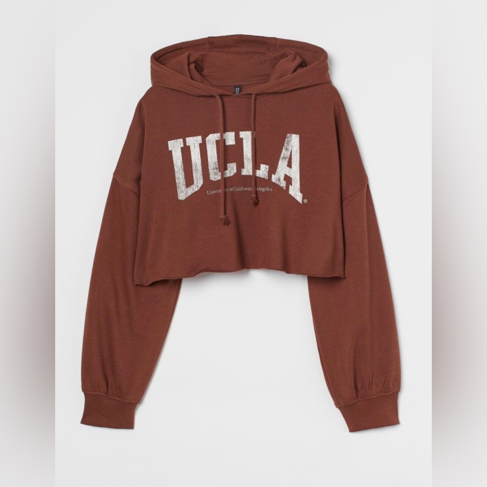 Cropped Brown UCLA hoodie